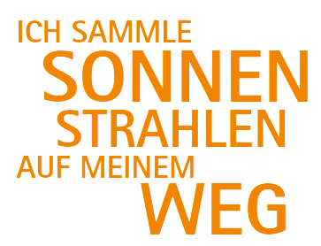 Buchtitel: Ich sammle Sonnenstrahlen auf meinem Weg